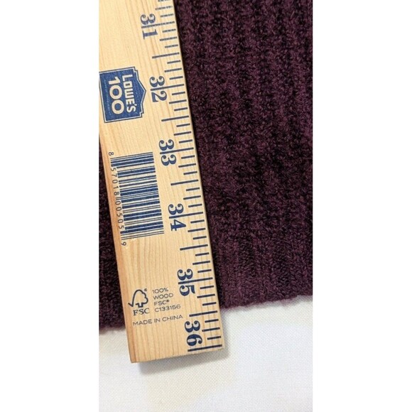 Aerie Purple Plum Sweater Dress Women's Size Med Knit Cozy Twist V Back - Picture 8 of 8